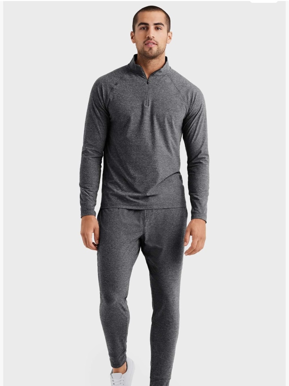 Rhone Gray Reign Midweight Quarter Zip Sweatshirt Size Small